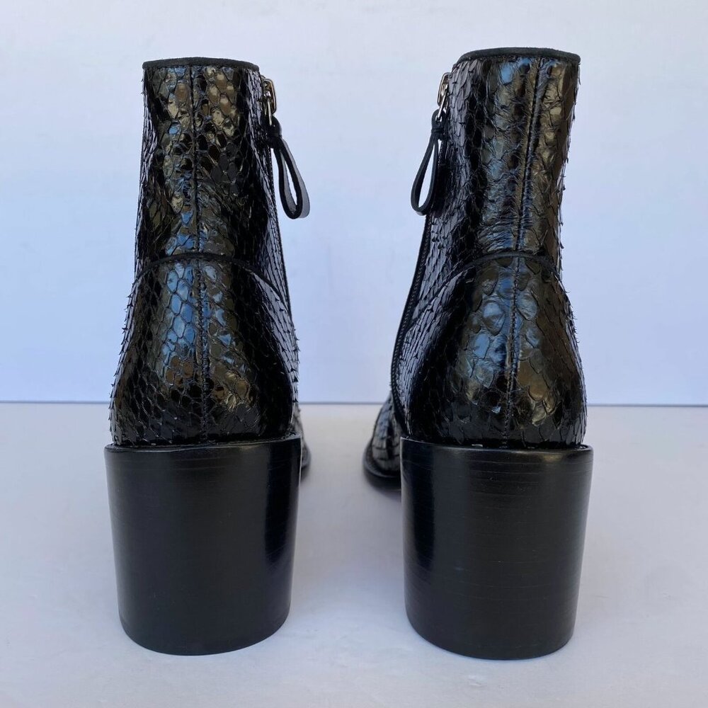 New Alexandre Birman Margareth Black Python Chels… - image 6